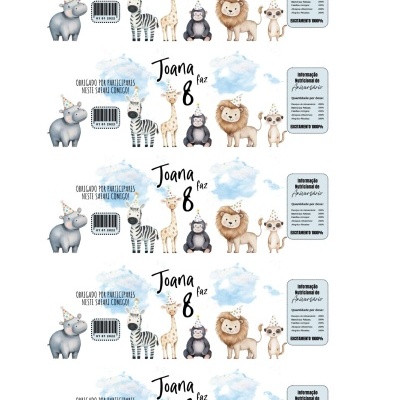 Rótulos Digitais Personalizados para Garrafas de Água