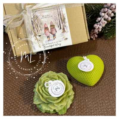 Pack oferta com 2 velas em tons de verde