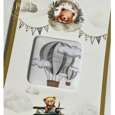 Postal 13x18 cm com Íman Personalizado – Tema Balão de Ar Quente