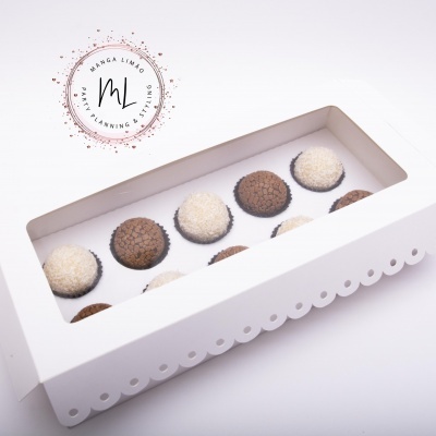 Caixa para 10 brigadeiros com laço