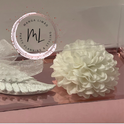 Pack Oferta Asas em gesso perfumado e flor de sabão
