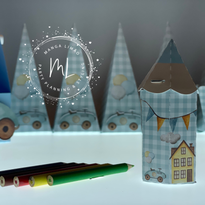 Caixa Lembranças com mini Lápis de cor