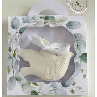 Pomba em gesso perfumado - Colecação Eucalipto