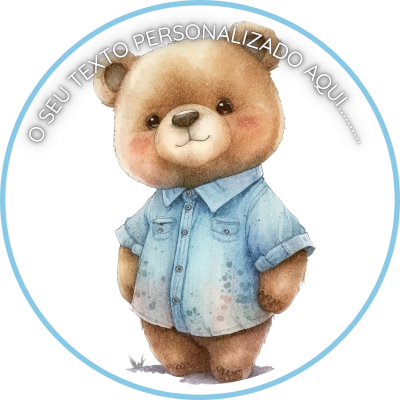 Etiquetas Digitais | Tema Urso Aviador