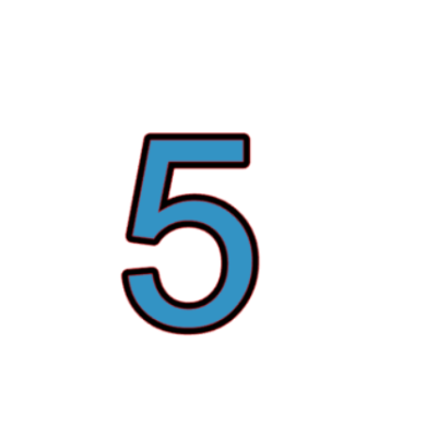 Número Azul e Preto