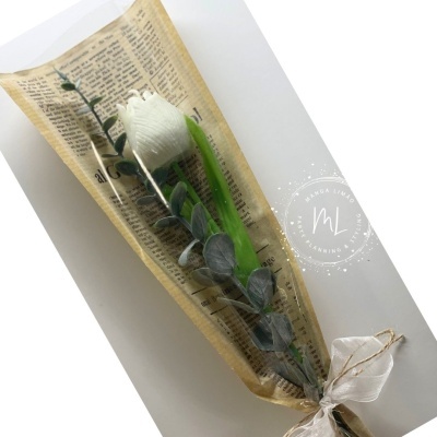 Vela Tulipa Artesanal com Eucalipto | Cera de Girassol