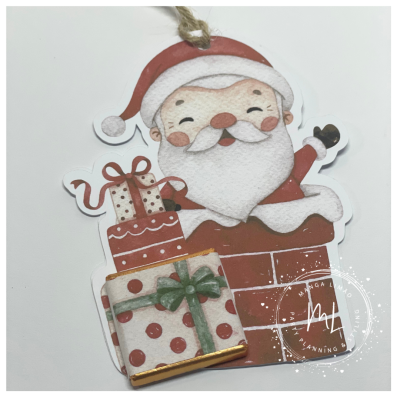 Tag de Natal com Napolitana de Chocolate – Conjunto de 4