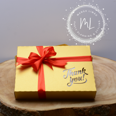 Caixa Oferta Medalha e flor em gesso perfumado