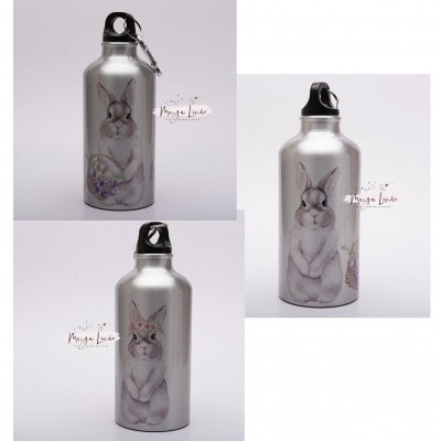 Garrafa de Aluminío com coelhinhos