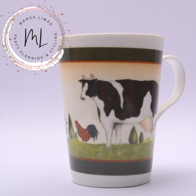 Canecas com animais da quinta