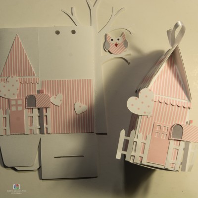 Caixa em forma de casa pack 5 unidades