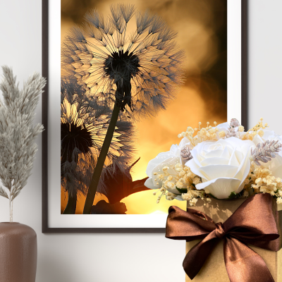 Arranjo de 12 Rosas de Sabão com Flores Naturais Secas – Elegância Artesanal Manga Limão