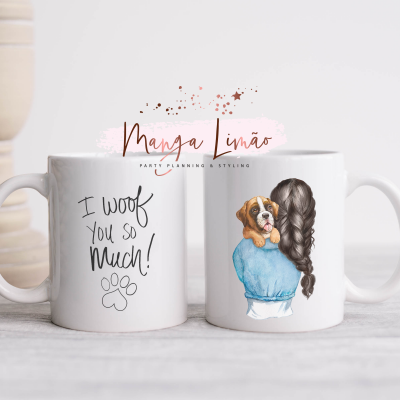 Caneca Menina com Cão