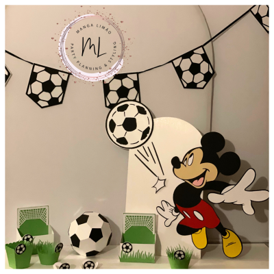 Kit Decoração de Festa – Mickey Futebolista ⚽🐭🎉