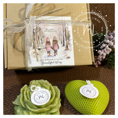 Pack oferta com 2 velas em tons de verde