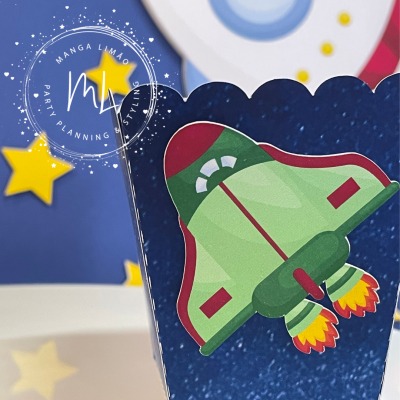 Copos de Pipoca “Missão Galáctica” – Kit com 6 Unidades