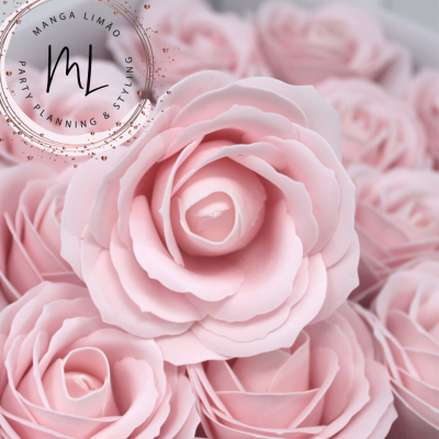 Botão de rosa em sabão Grande ( Cor de Rosa )