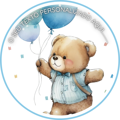 Etiquetas Digitais | Tema Urso Aviador