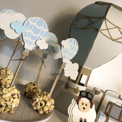 Palitos balão de ar quente - conjunto 8 unidades