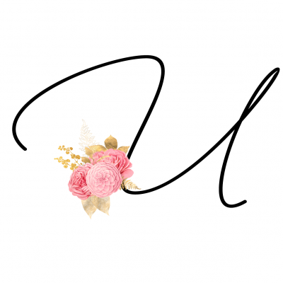 Caneca Monograma Flor Rosa