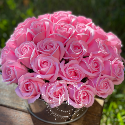 Arranjo de Flores de Sabão