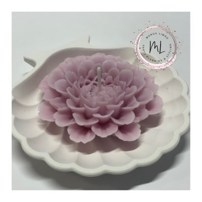 Vela em concha de gesso