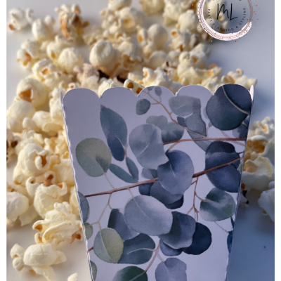 Pack 8 Copos de Pipocas ? Tema Eucalipto