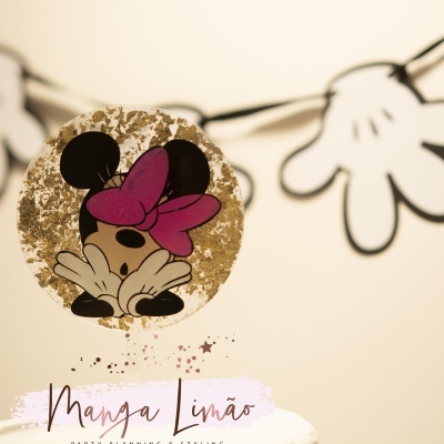 Topo de Bolo Minnie