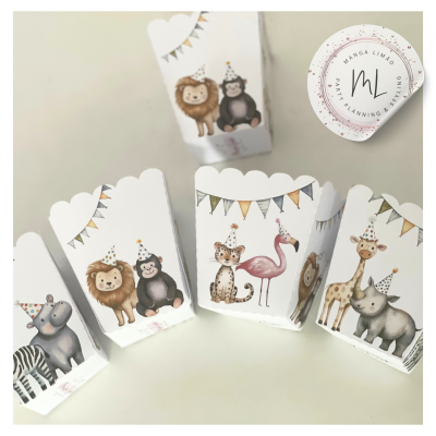 Copos para Pipocas Festa Animais da Selva