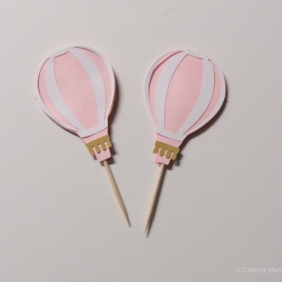 Topos de Bolo Balão de ar Quente