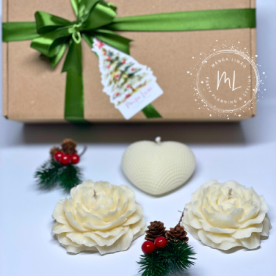 Caixa Oferta com 3 Velas Aromáticas – Aroma Exclusivo Manga Limão Party Planning & Tentação de Inverno | Edição Limitada