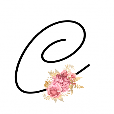 Caneca Monograma Flor Rosa