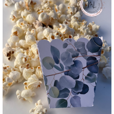 Pack 8 Copos de Pipocas ? Tema Eucalipto