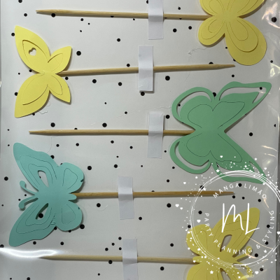 Topos de Bolo Borboletas sortidas