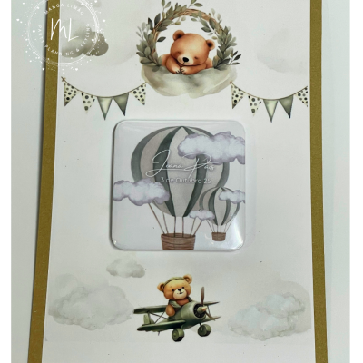 Postal 13x18 cm com Íman Personalizado – Tema Balão de Ar Quente