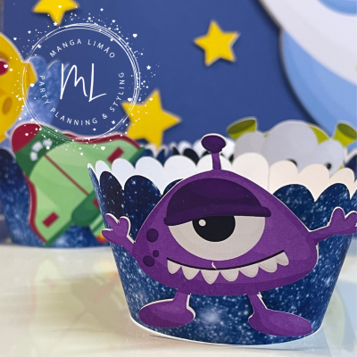 Cintas Cupcake Astronauta pack 6