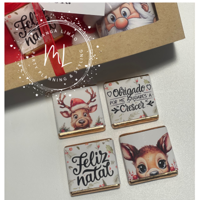 Doce Natal: Caixa de Napolitanas Personalizável com Mel