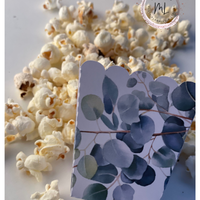 Pack 8 Copos de Pipocas ? Tema Eucalipto