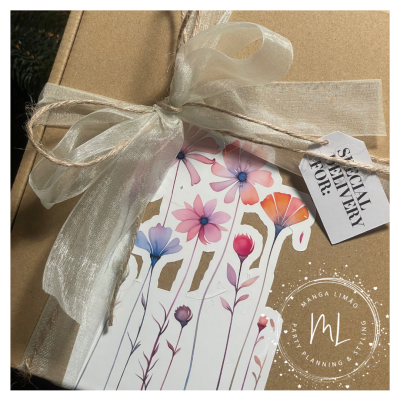 Caixa Oferta Flores de Sabão tons Rosa