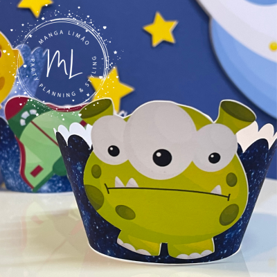 Cintas Cupcake Astronauta pack 6