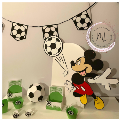 Kit Decoração de Festa – Mickey Futebolista ⚽🐭🎉