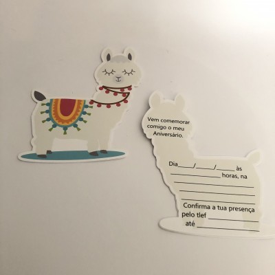 Convites Festa tema Lhama ( Lama )