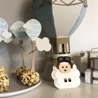 Ovelha aviadora efeito 3D