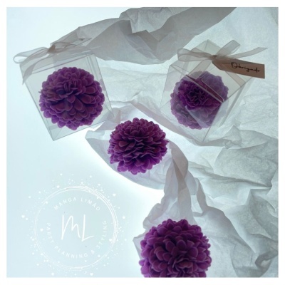 Vela de Sabão em Forma de Flor – Lembrança Perfumada para Festas e Eventos