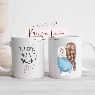 Caneca Menina com Cão