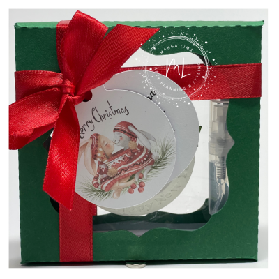 Medalha em Gesso Perfumado “Merry Christmas / Happy New Year” – Lembrança de Natal para Professores