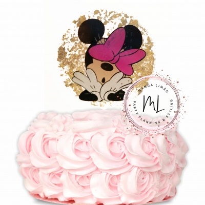 Topo de Bolo Minnie