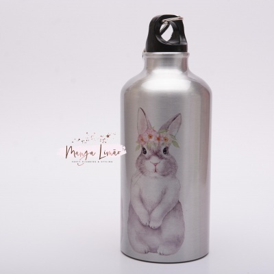 Garrafa de Aluminío com coelhinhos