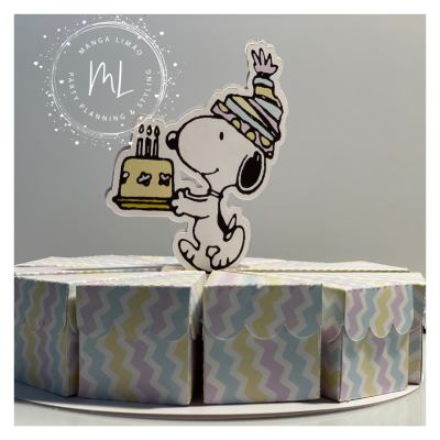 Bolo Falso Snoopy tons Pastel