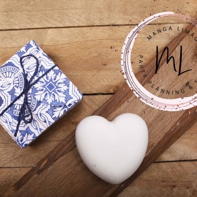 Coração em gesso perfumado